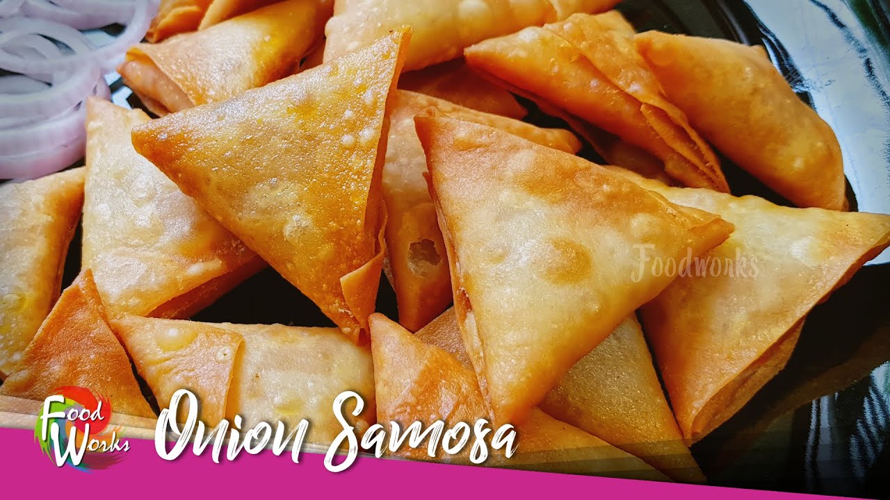 Onion Samosa Recipe | Evening Snacks | Irani Samosa | Street Food | How to fold Samosa | Foodworks