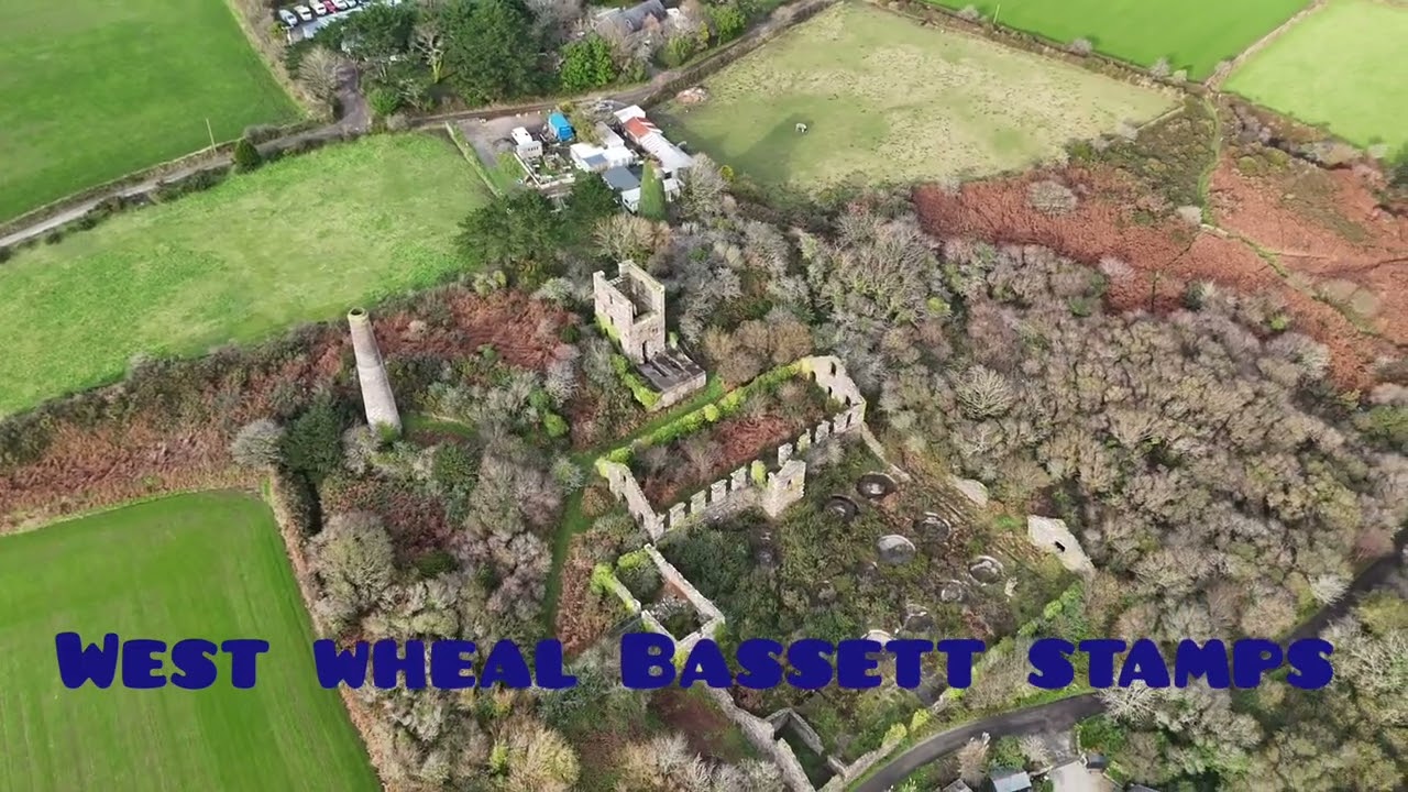 REDRUTH CORNWALL  WORLD HERITAGE MINING SITE FROM ABOVE