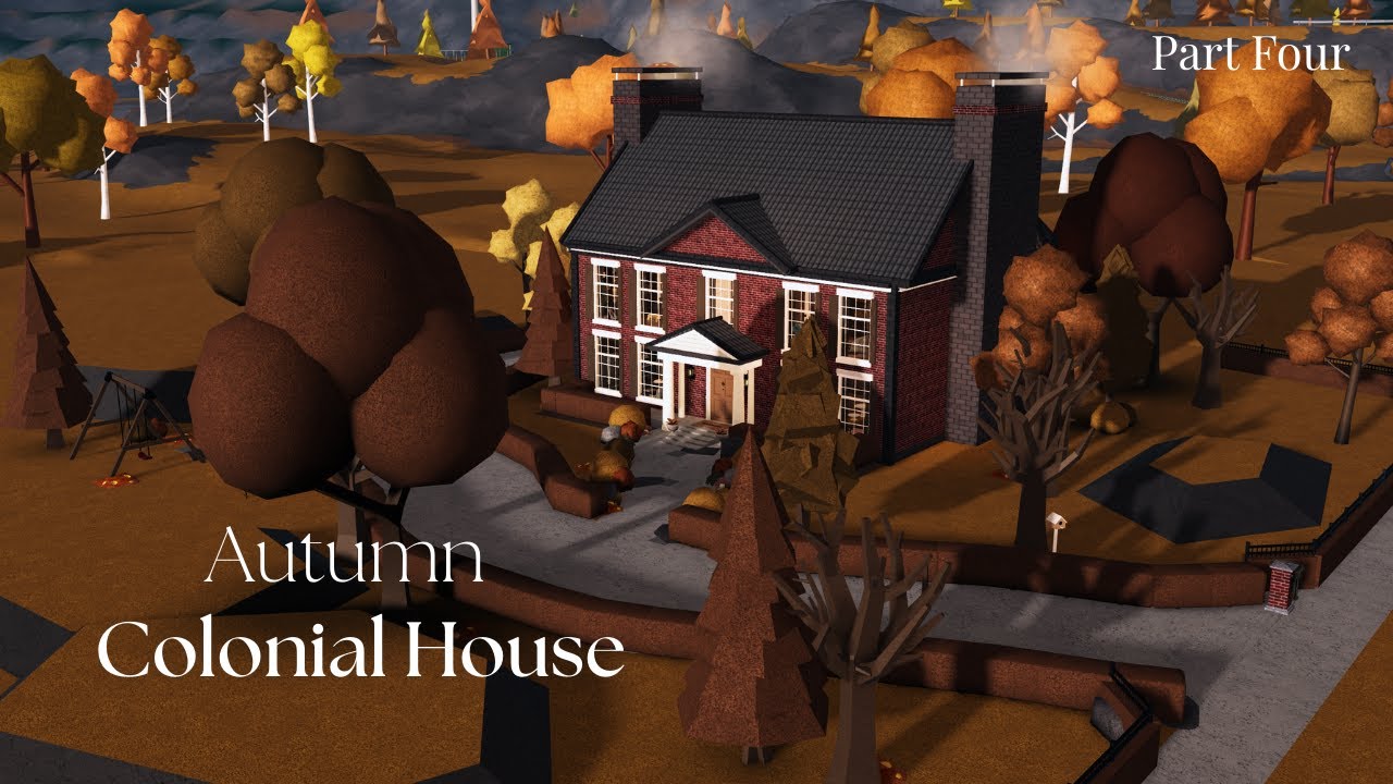Bloxburg | Autumn Colonial House | Speedbuild | Part Four