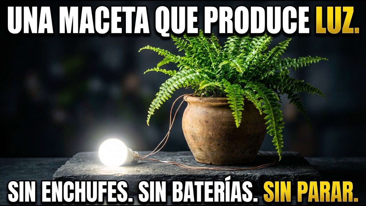 Una Planta Que Produce Electricidad — Enciende Un LED Para Siempre