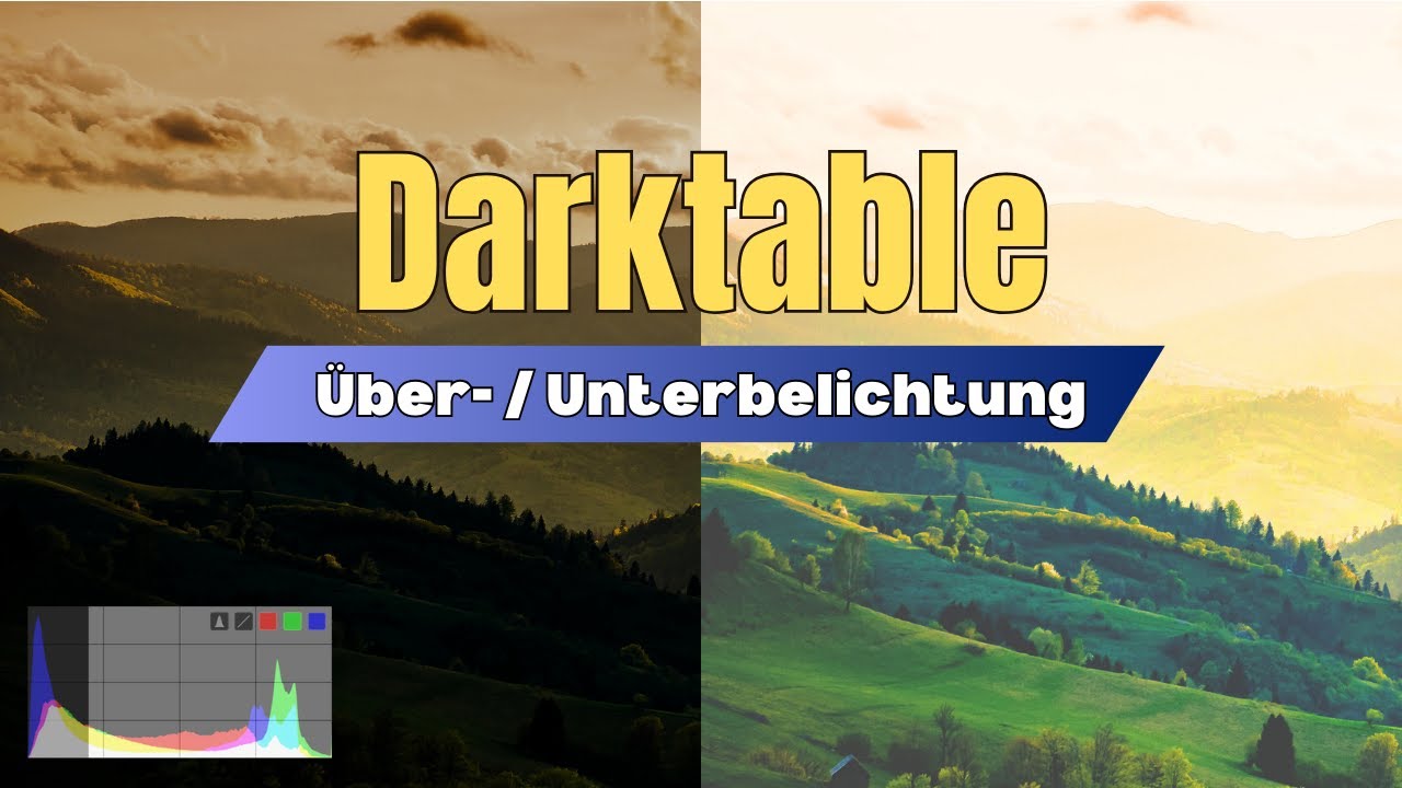 Darktable - Über-/ Unterbelichtung und Histogramm