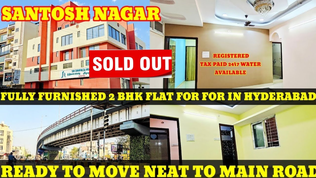 #Sold out REGISTERED TAX PAID 2 BHK FLAT FOR SALE IN HYDERABAD SANTOSH NAGAR 24/7 WATER AVAILABLE