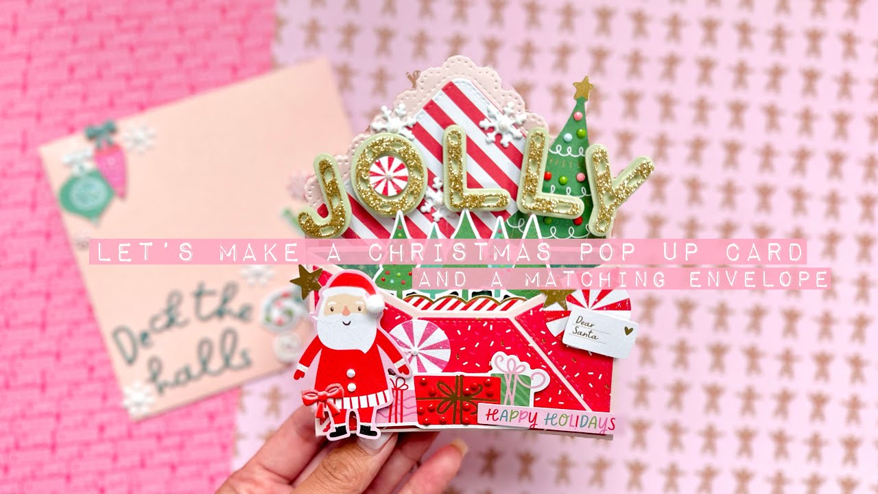 Craft With Me | Let’s Make A CUTE Christmas Pop Up Card w/ A Matching Envelope! | Feat. Scrap Diva!