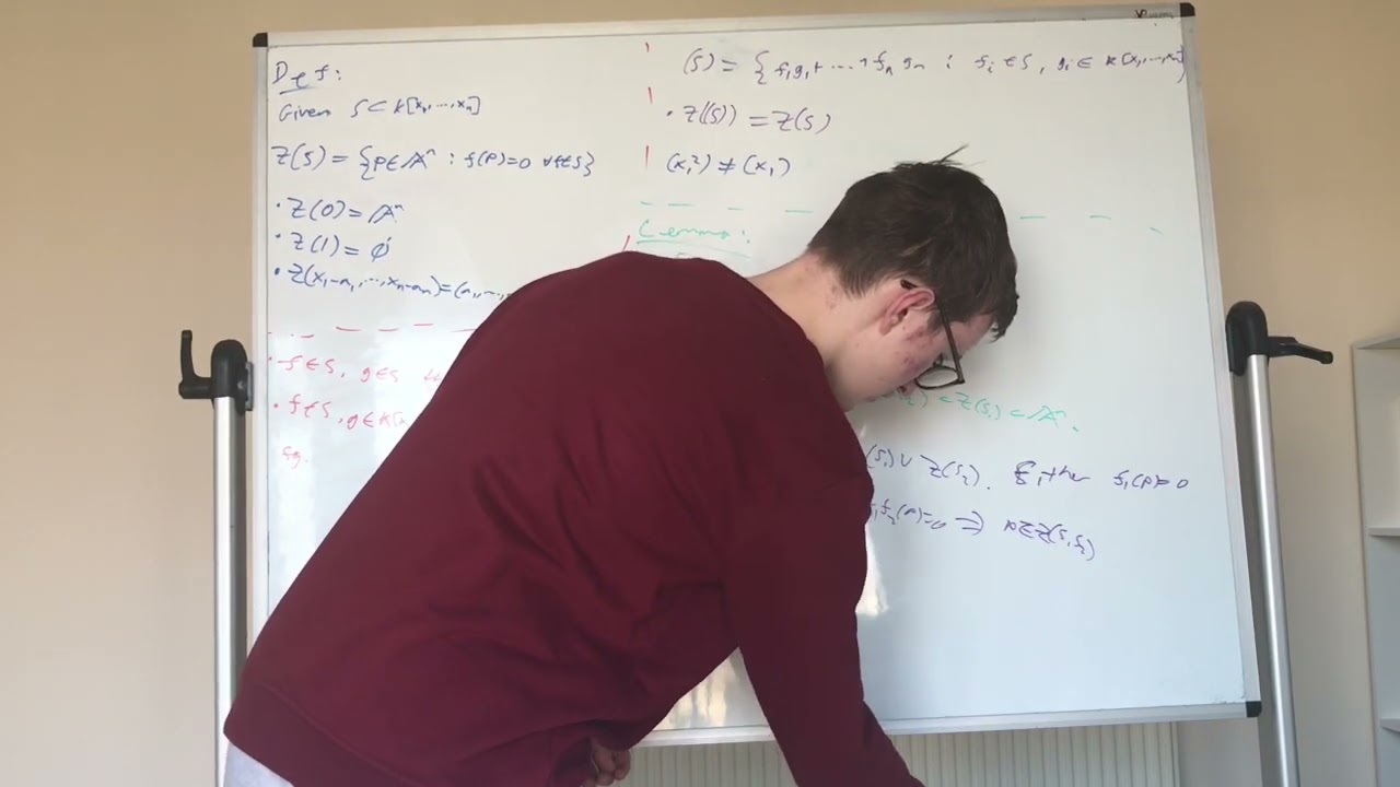 Learning Algebraic Geometry 2.1: Algebraic Sets and the Zariski Topology