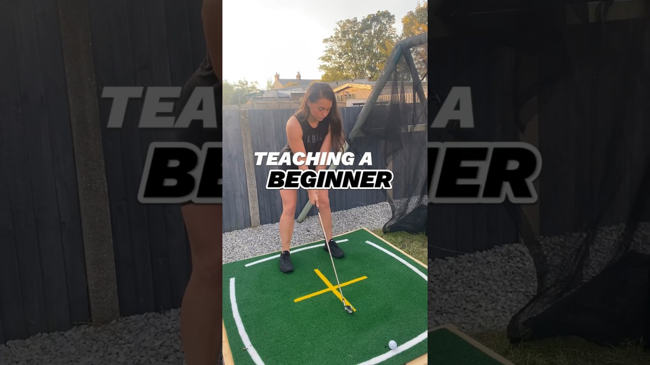 Teaching a beginner golfer 🏌️&zwj;♀️ #golfswing