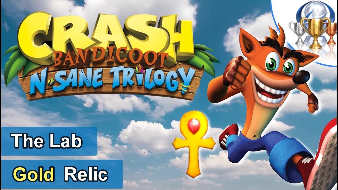 Crash Bandicoot 1 - The Lab | Gold Relic (Full Walkthrough)