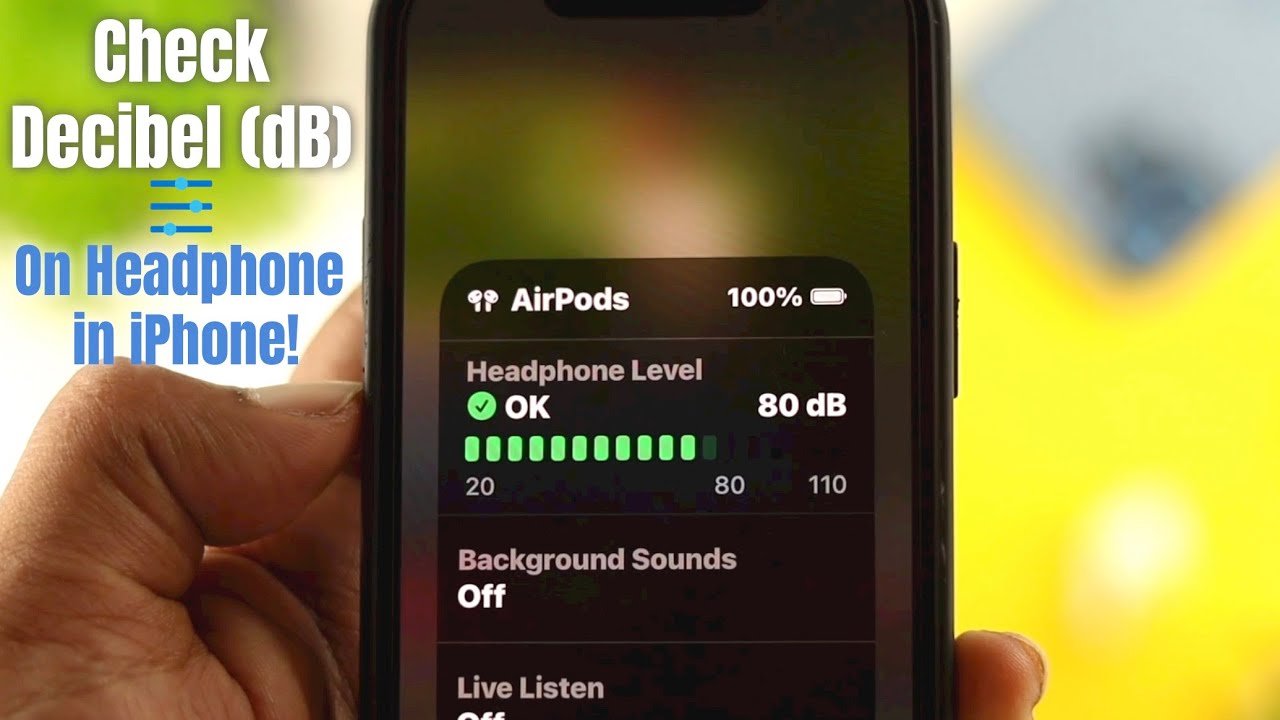 How to Check Audio Decibels Level of Headphones on iPhone!