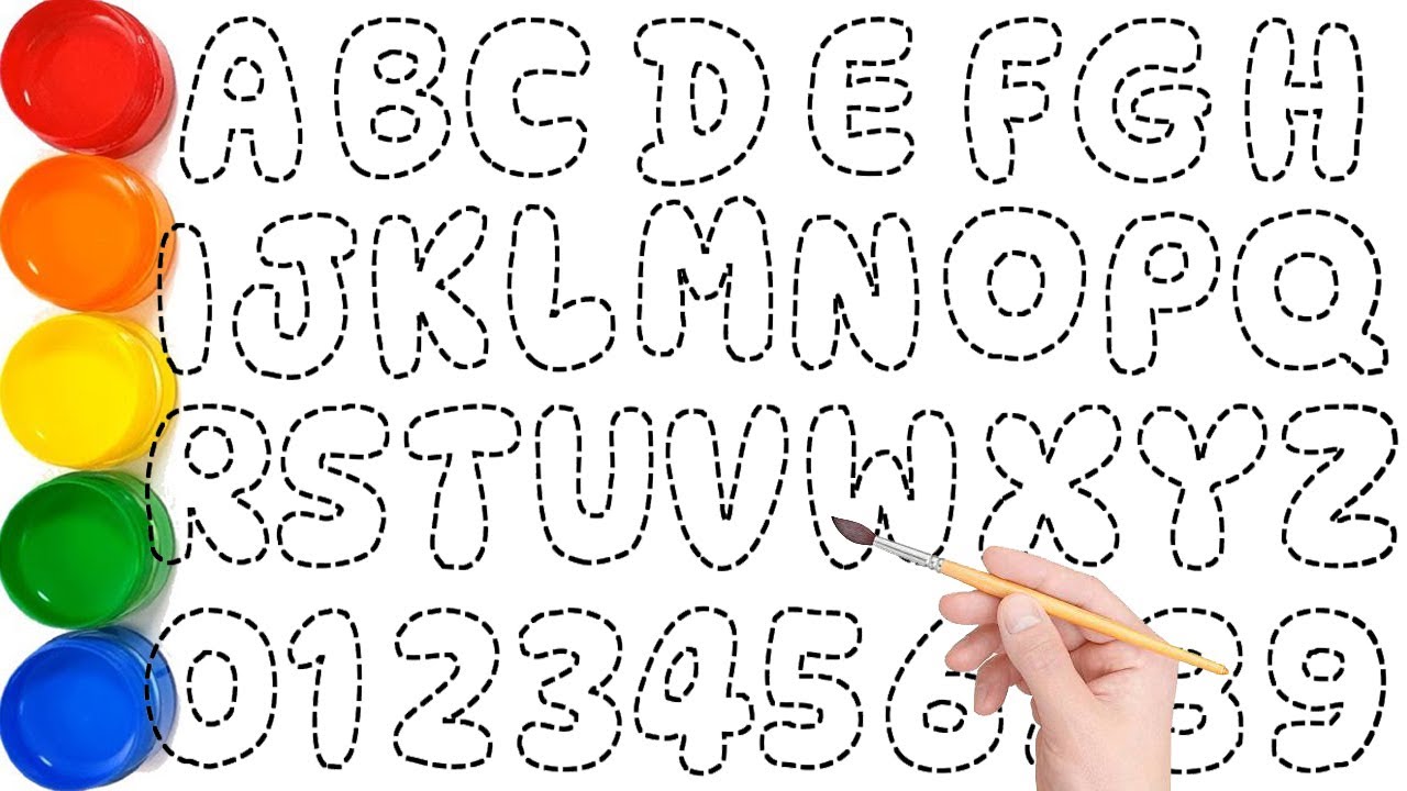 ABCDEFGHIJKLMNOPQRSTUVWXYZ & 1234567890 for Beginners // Alphabet & Numbers Drawing, ksart