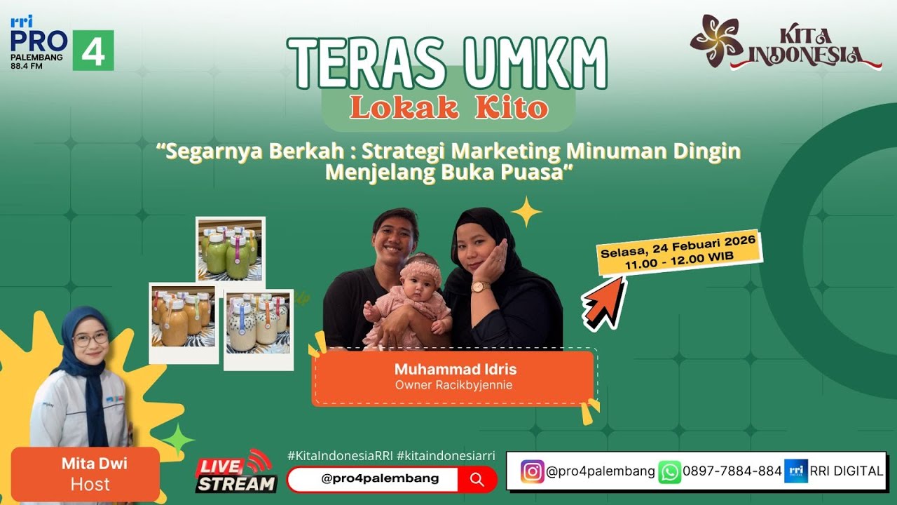 TERAS UMKM (LOKAK KITO) - RRI PALEMBANG, 24 FEBRUARI 2026