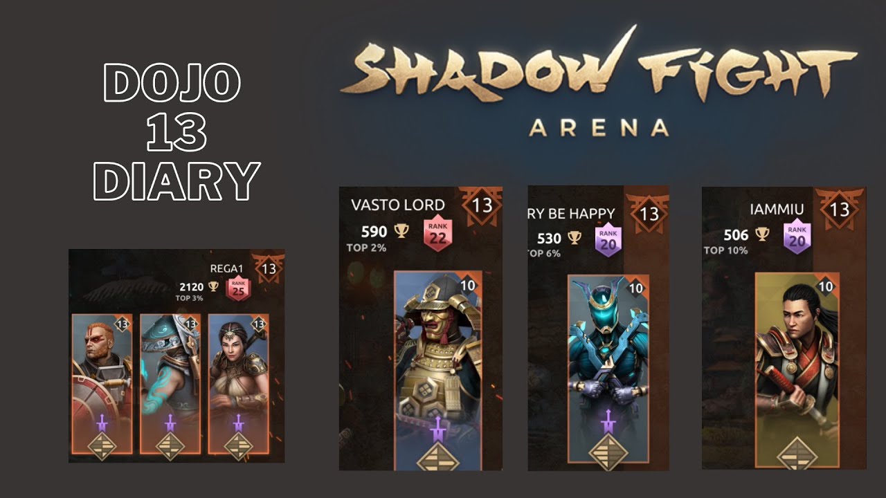 Dojo 13 diary || Most noob Dojo 13 players of Arena || Shadow Fight Arena