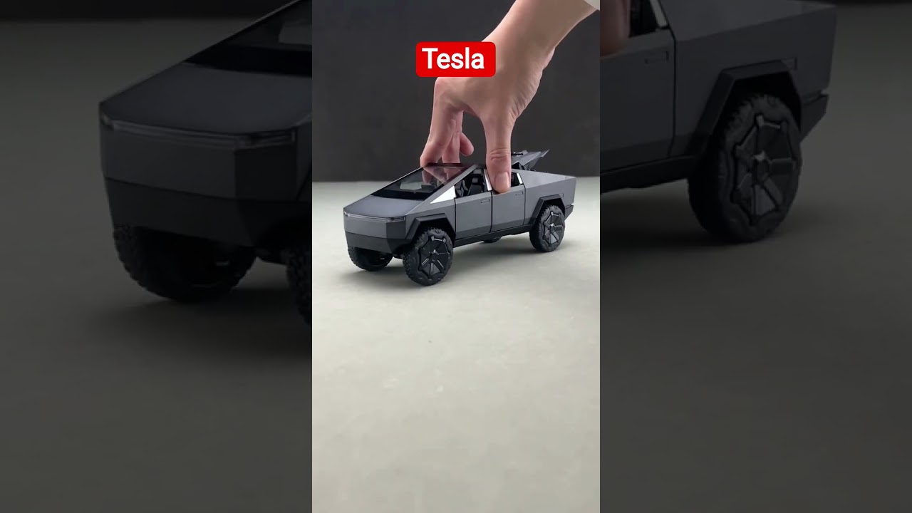 unboxing the Tesla cybertruck scaled model toy cars 