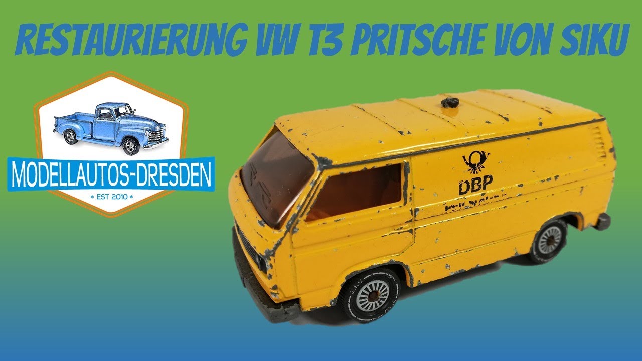 #55 VW T3 Transporter zur Pritsche von Siku Custom restoration restaurieren Kommentar auf deutsch