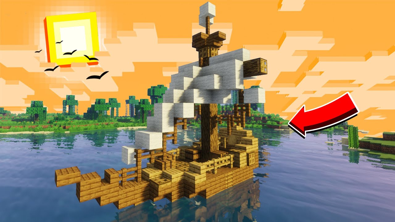 COMO CONSTRUIR UM BARCO SIMPLES NO MINECRAFT / MINECRAFT BUILDS