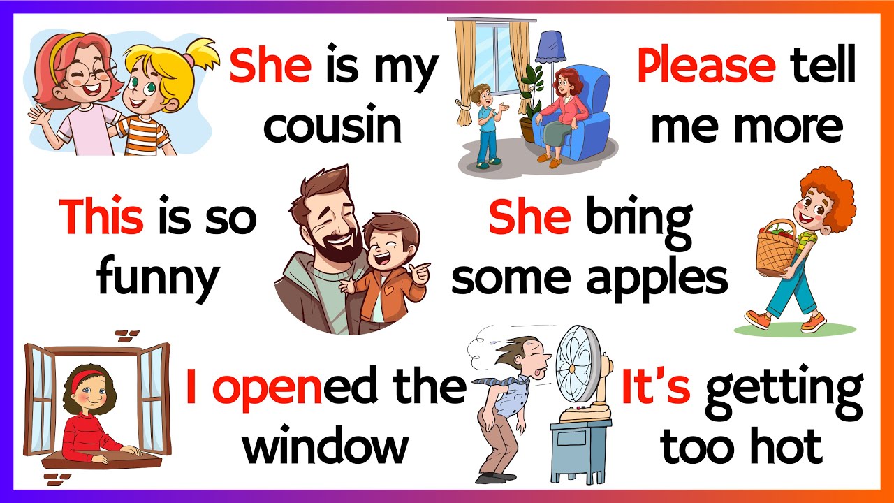 Speak English With Kids | Spoken English for kids | Daily Use English Sentences | Learn English