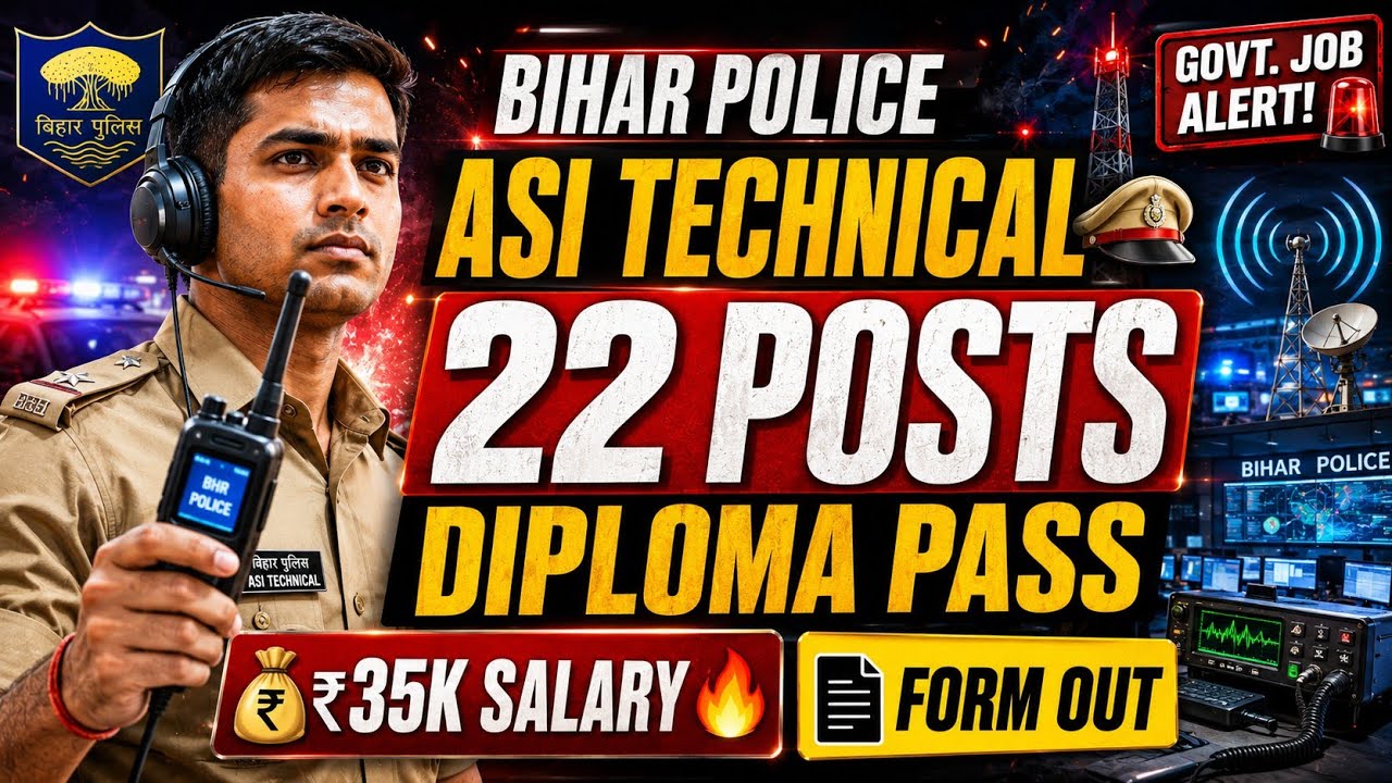 Bihar Police ASI Technical 2026 👮 Full Details | Eligibility, Physical, Salary, Syllabus #govtjobs