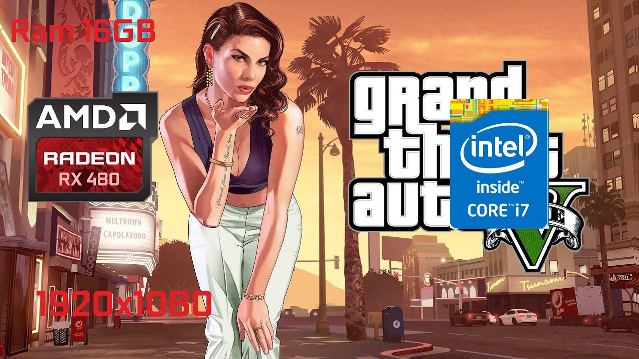 RX 480 | i7 8700 | Grand Theft Auto V  - 1080p - High Settings!