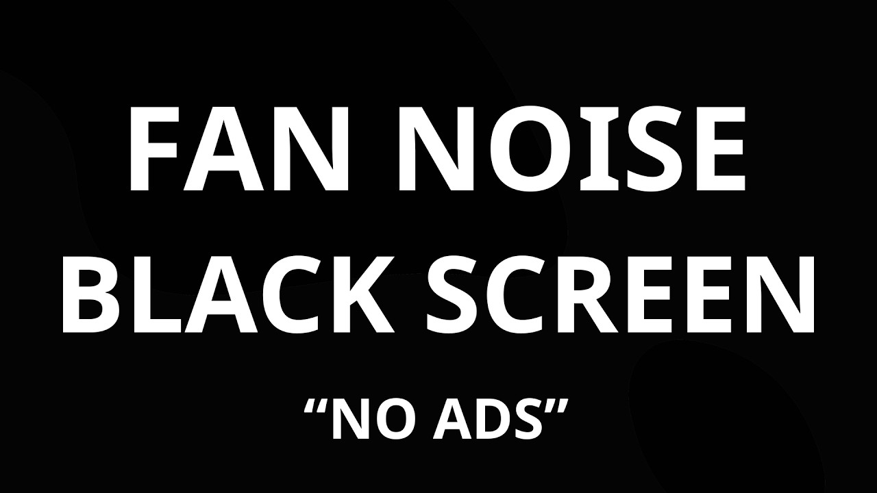 Fan Noise Black Screen for Sleeping 💤 White Noise All Night