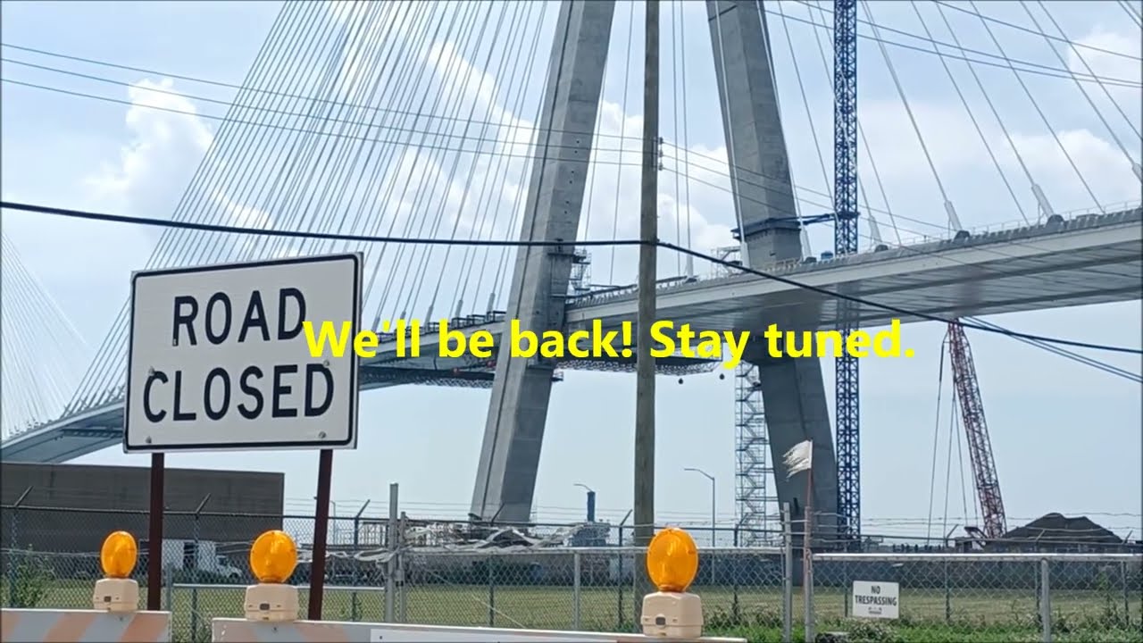Gordie Howe Bridge American Tower Crane Coming Down. End Of June. Fort St Rebuild; Ambassador Bridge