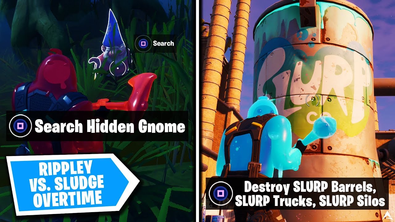 All RIPPLEY VS. SLUDGE OVERTIME MISSIONS on Fortnite Chapter 2 Season 1...