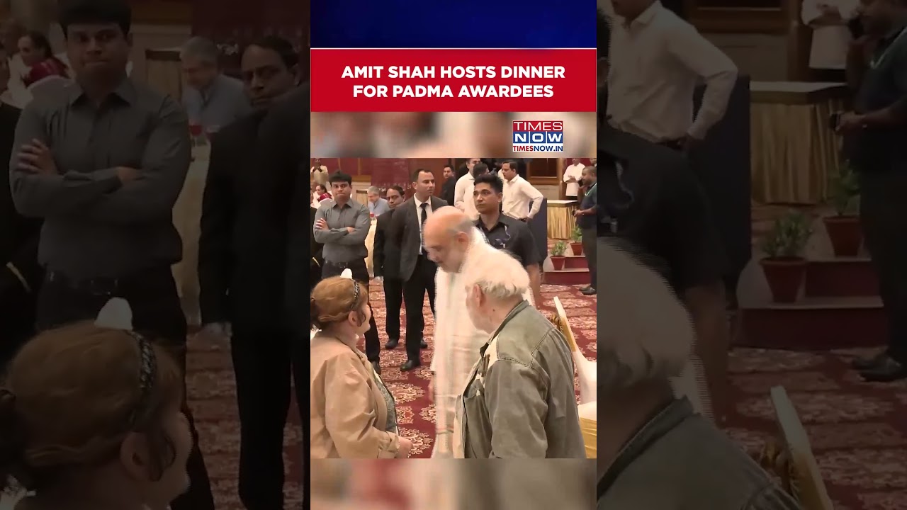Watch HM Amit Shah Host Special Dinner For Padma Awardees In Delhi #shorts