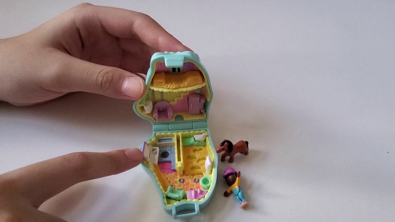 Polly Pocket Vintage Pony Sisters Compact (1995) Bluebird