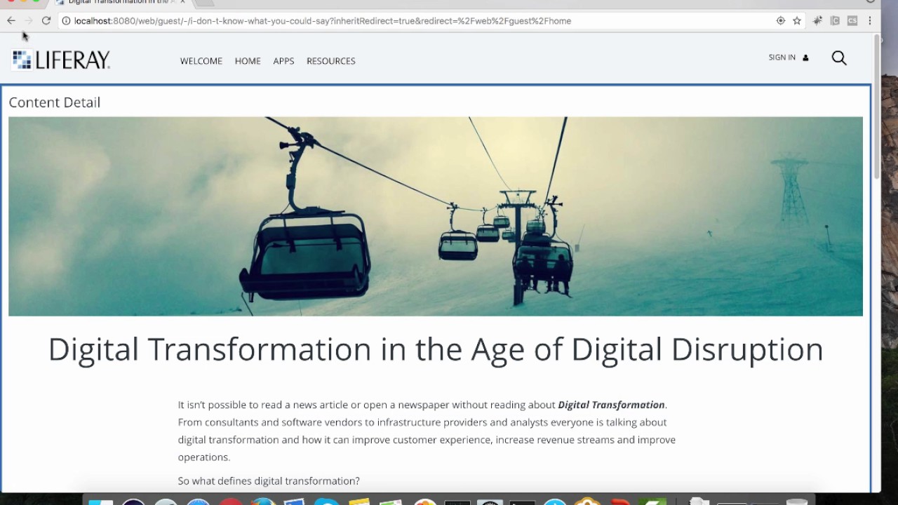 Video 1: Introduction to Liferay DXP and the Demo