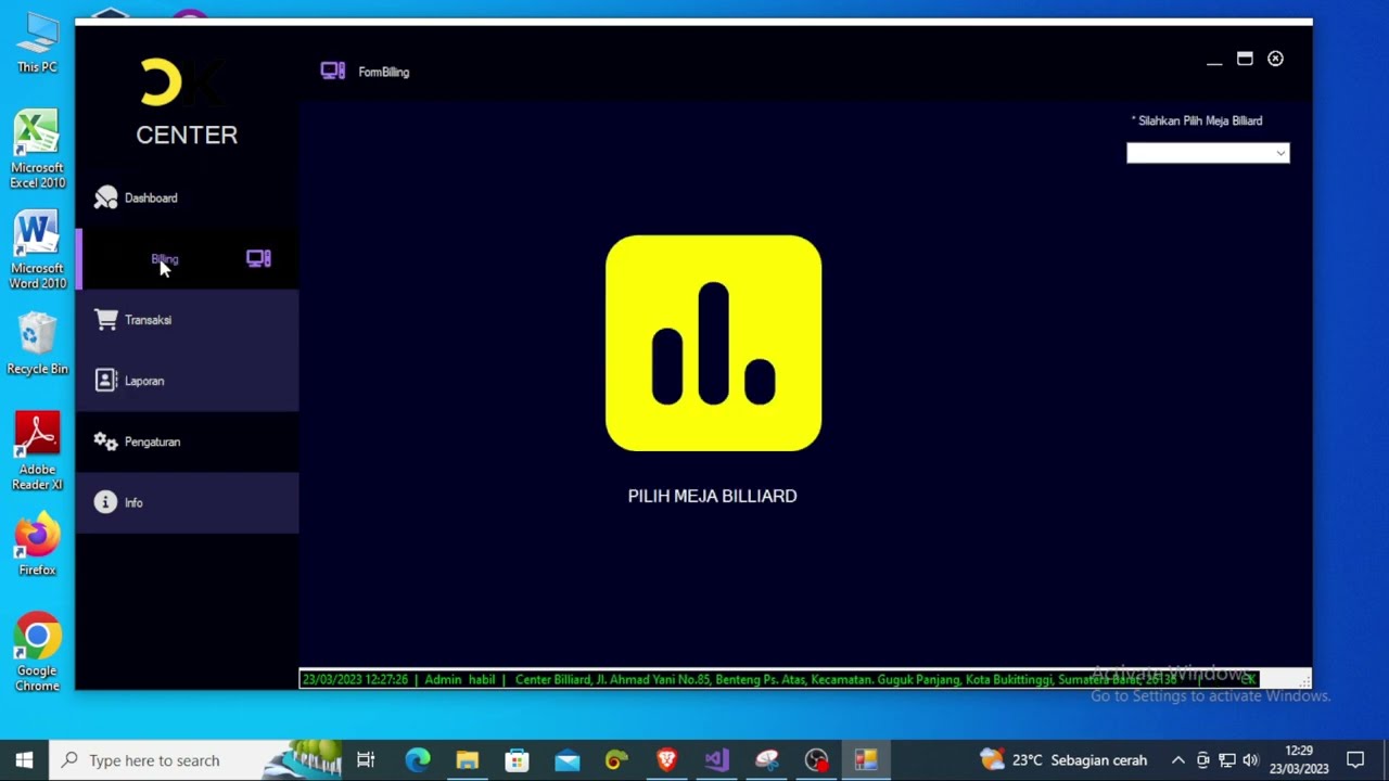 085365375839 SOFTWARE ELECTRICAL BILLING BILLIARD