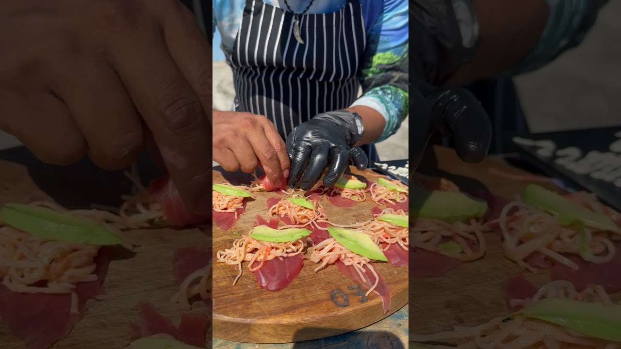 🐟Como HACER unos CURRICANES con PESCADO CRUDO 😱 #fishing #pescaycocina