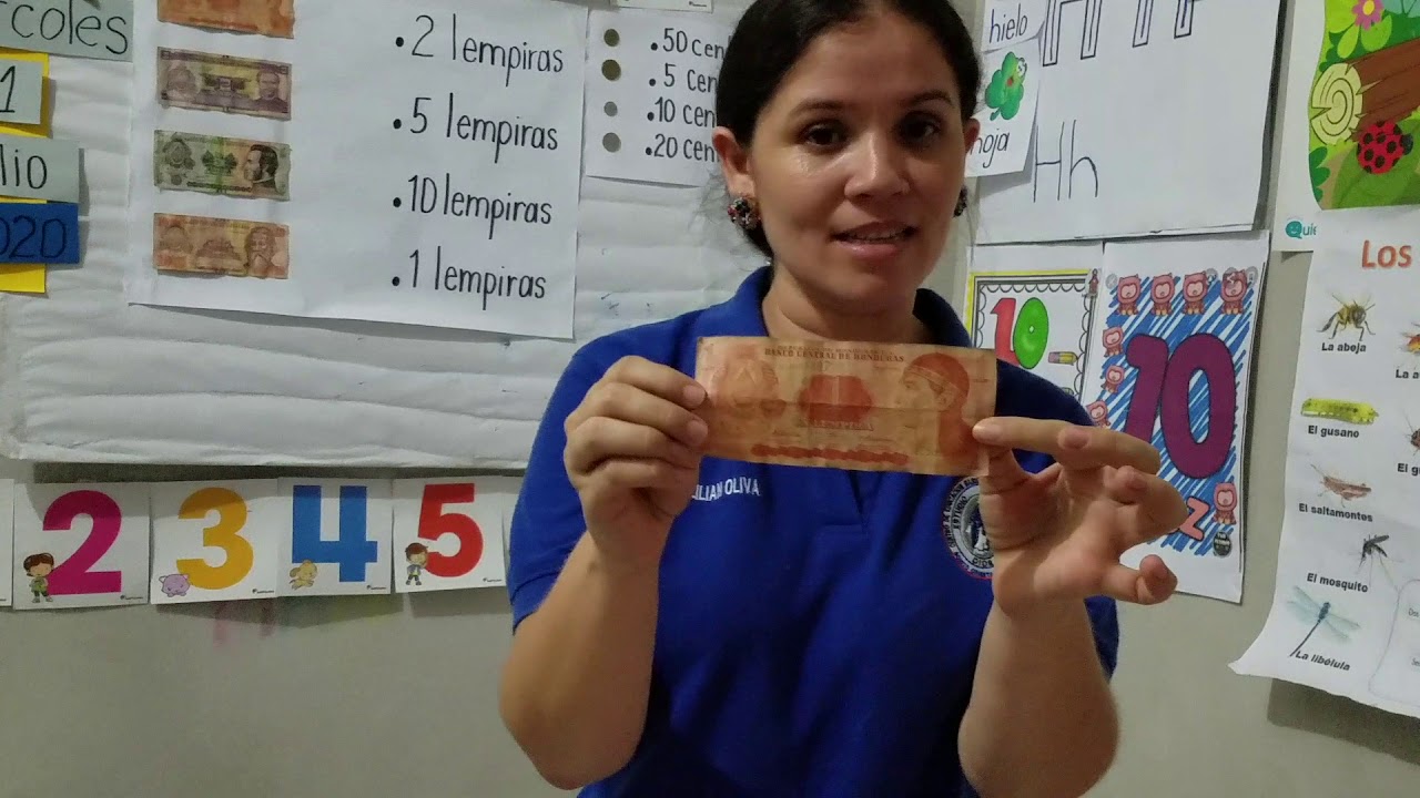 La moneda nacional de Honduras. El Lempira. Clase para niños de kinder. Preescolar.  CEBIC