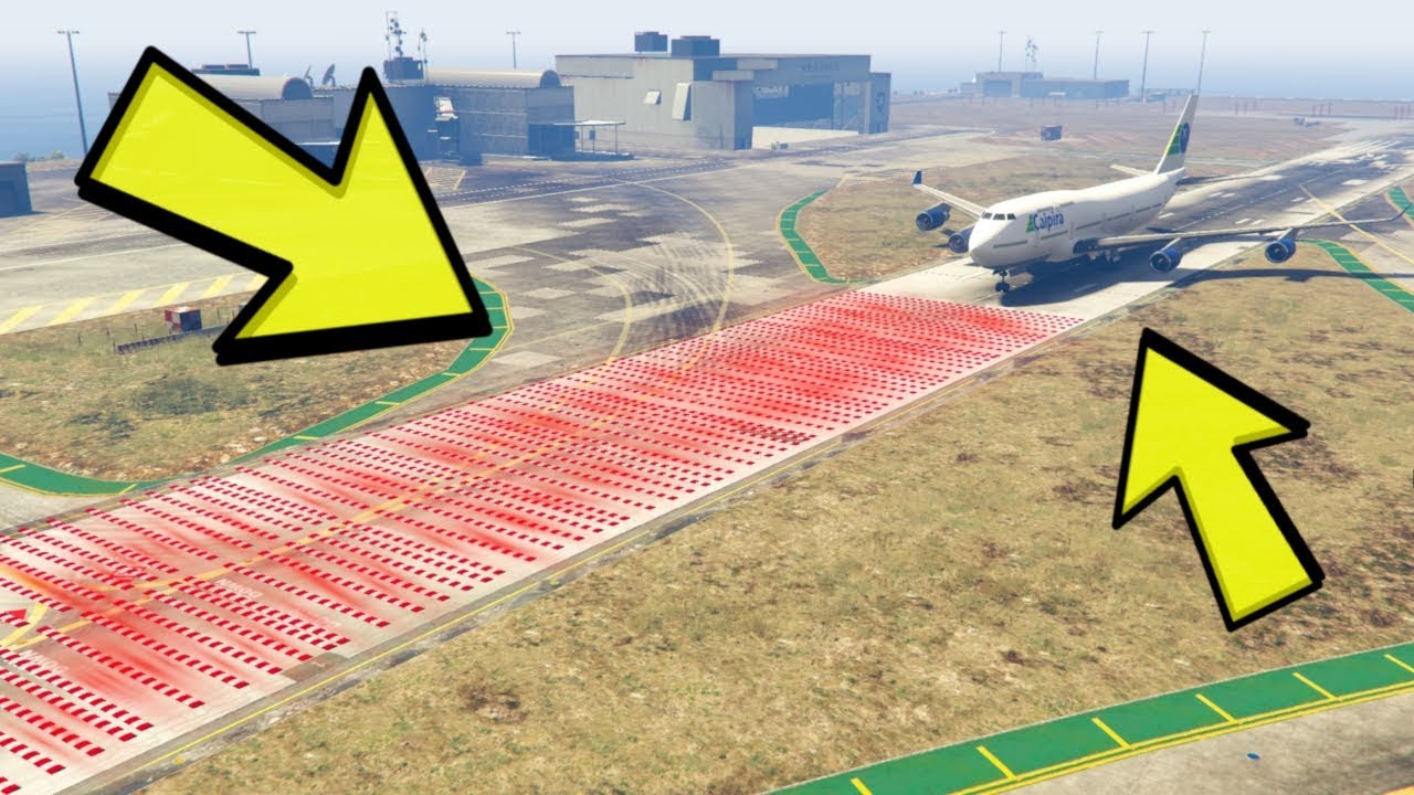 UÇAK PISTINE TÜMSEK KOYDUM BAKIN NE OLDU (GTA 5)