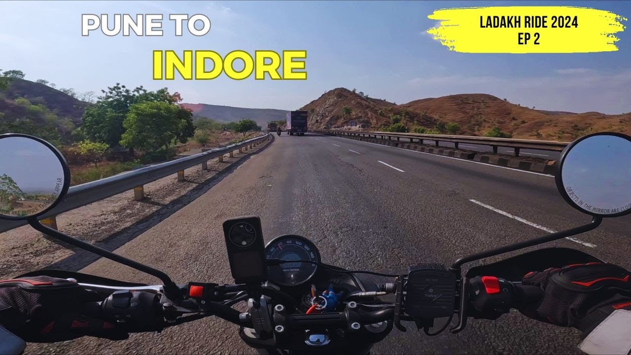 Pune to Indore | Dealing with Scrammy's Puncture | Ladakh Ride 2024  - Ep. 2