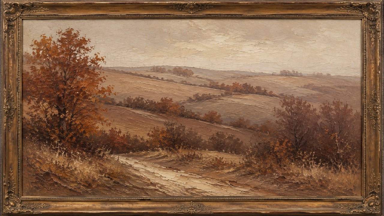 Vintage Fall Countryside Frame TV Art | Lane | 4K No Sound