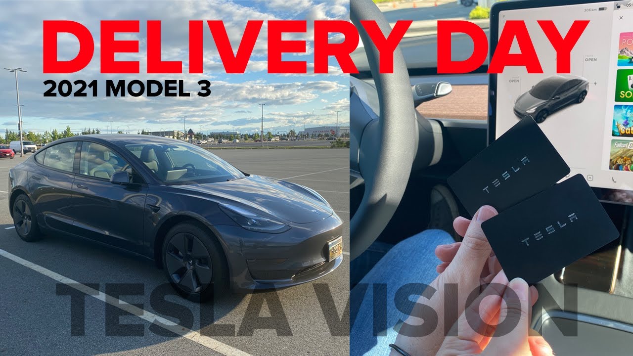 Tesla Model 3 SR+ Delivery Day in Vancouver - NO Radar | 2021 Model 3