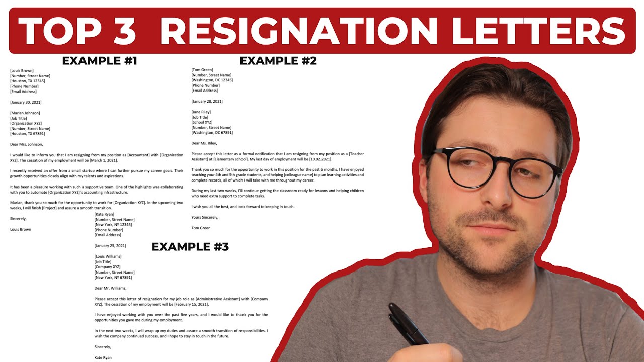 Top 3 Resignation Letter Samples (2025)