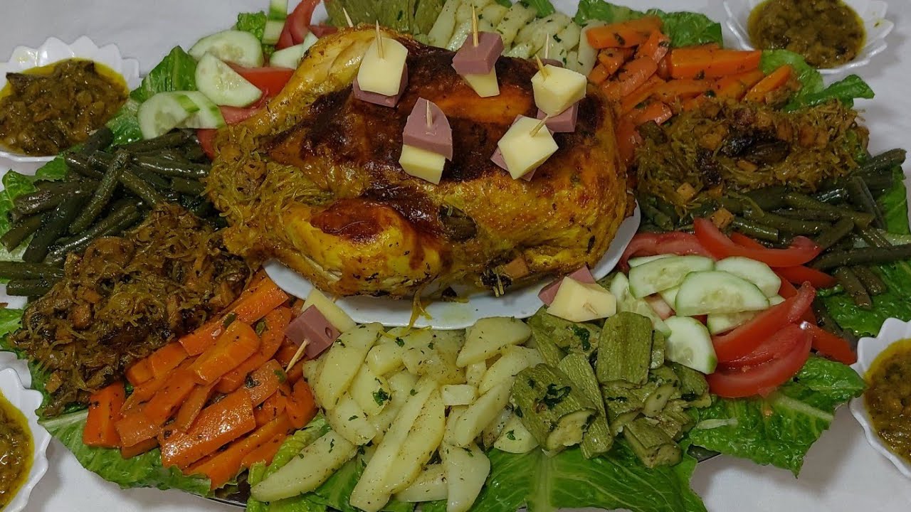 دجاجة معمرة و محمرة في الفرن  بحشوة رائعة بأسهل و أسرع طريقة مرافقة بدغميرةوالخضر 😋😋