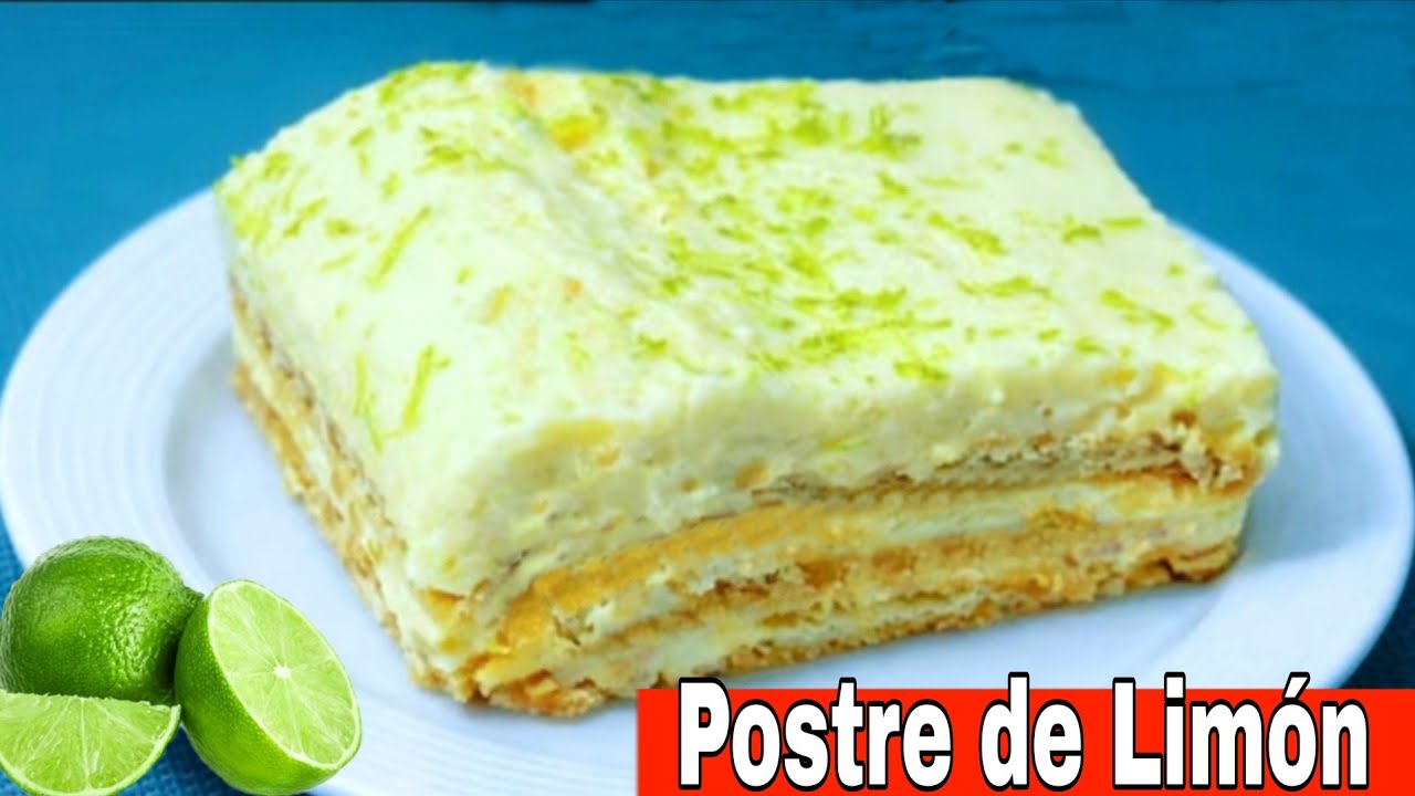 Postre de LIMÓN súper CREMOSO sin HORNO  ¡Delicioso fácil y rápido !