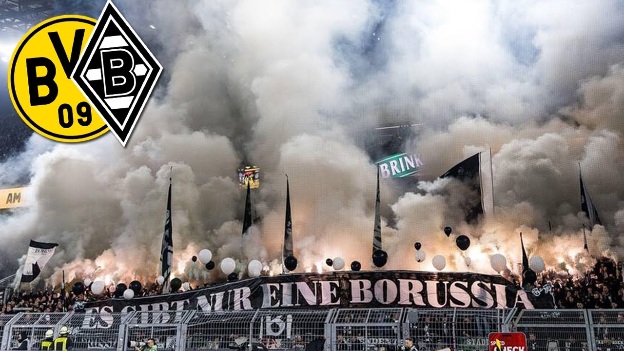 Pyro der Gladbach-Fans in Dortmund | Borussia Dortmund &ndash; M&ouml;nchengladbach