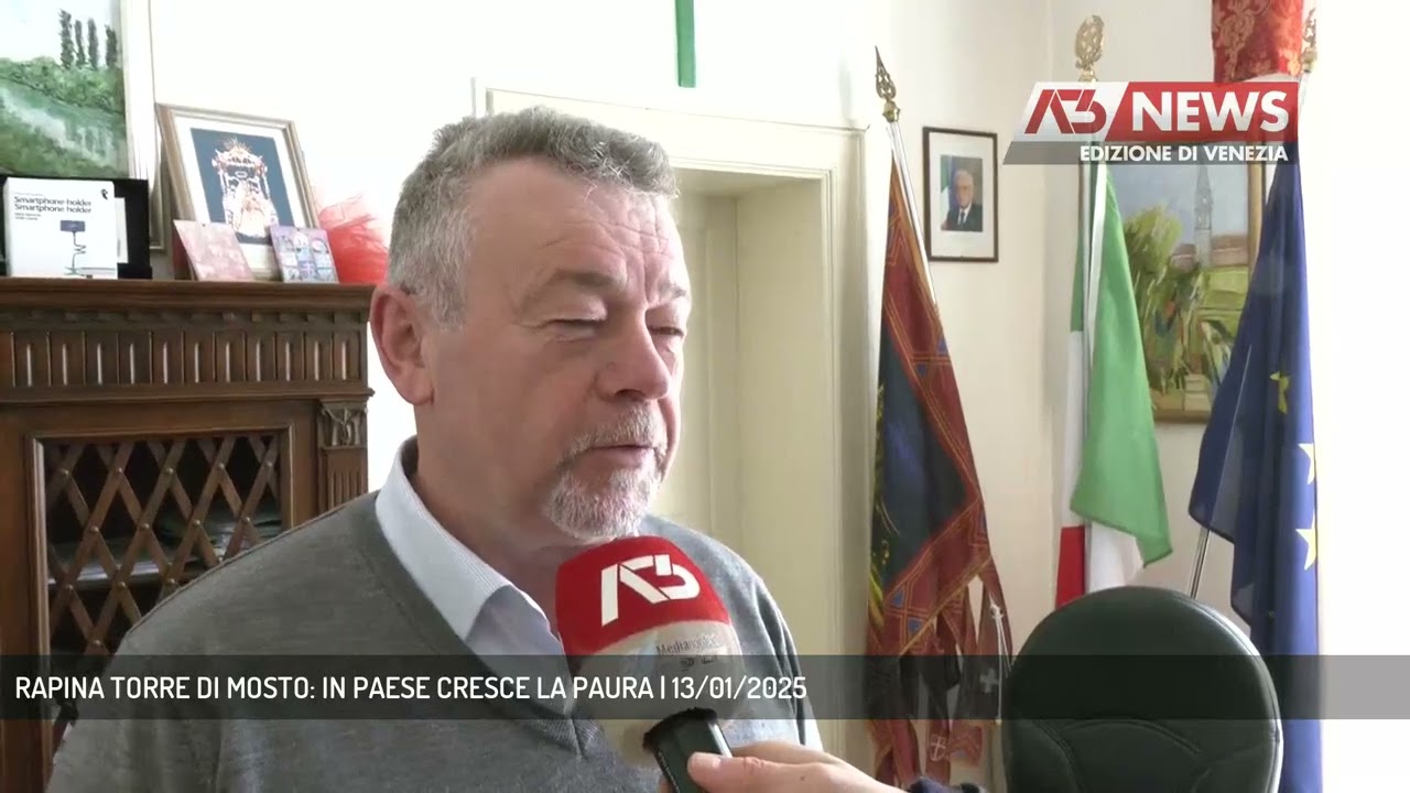 RAPINA TORRE DI MOSTO: IN PAESE CRESCE LA PAURA | 13/01/2025