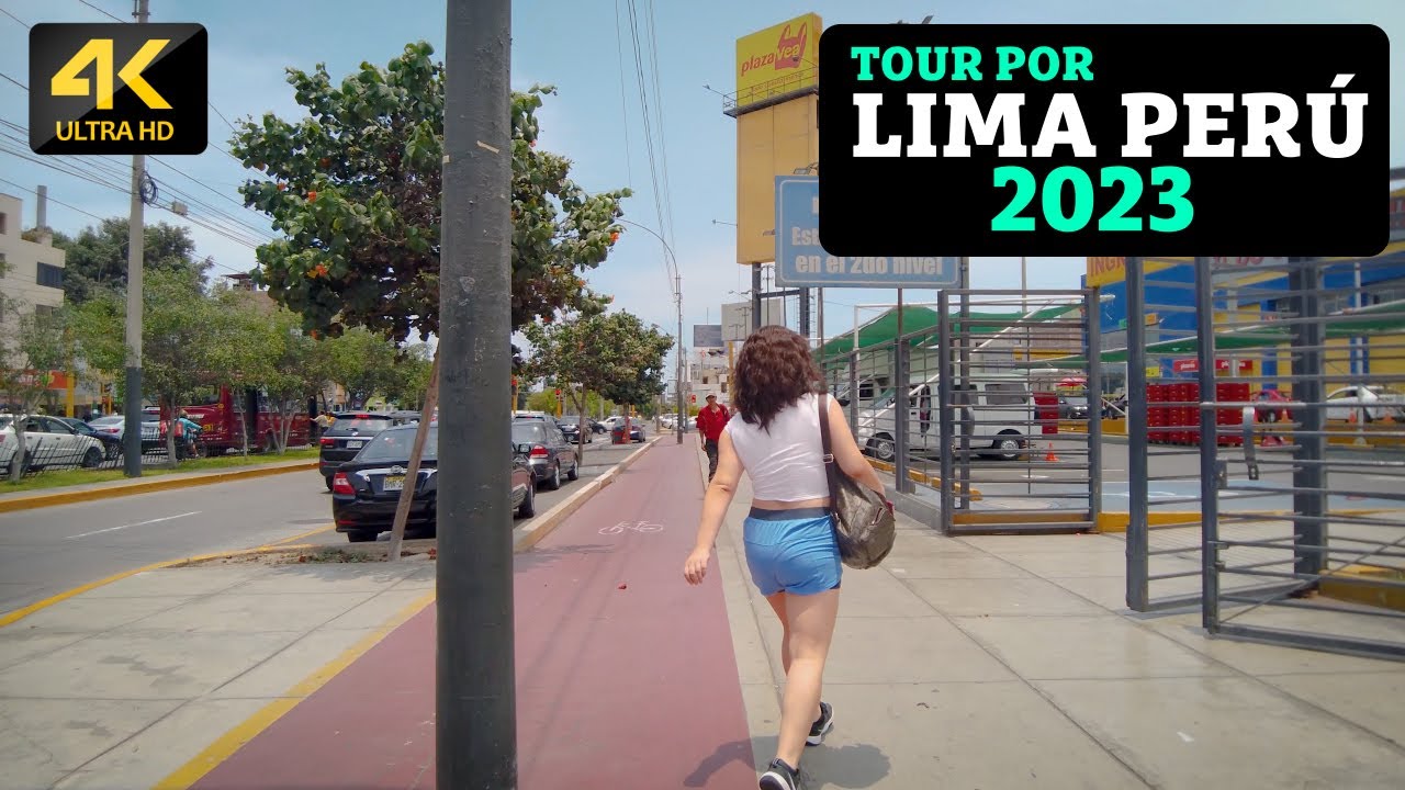 La mejor zona para vivir, San Borja, un recorrido por la avenida angamos en Lima Peru 2023 4k 60fps