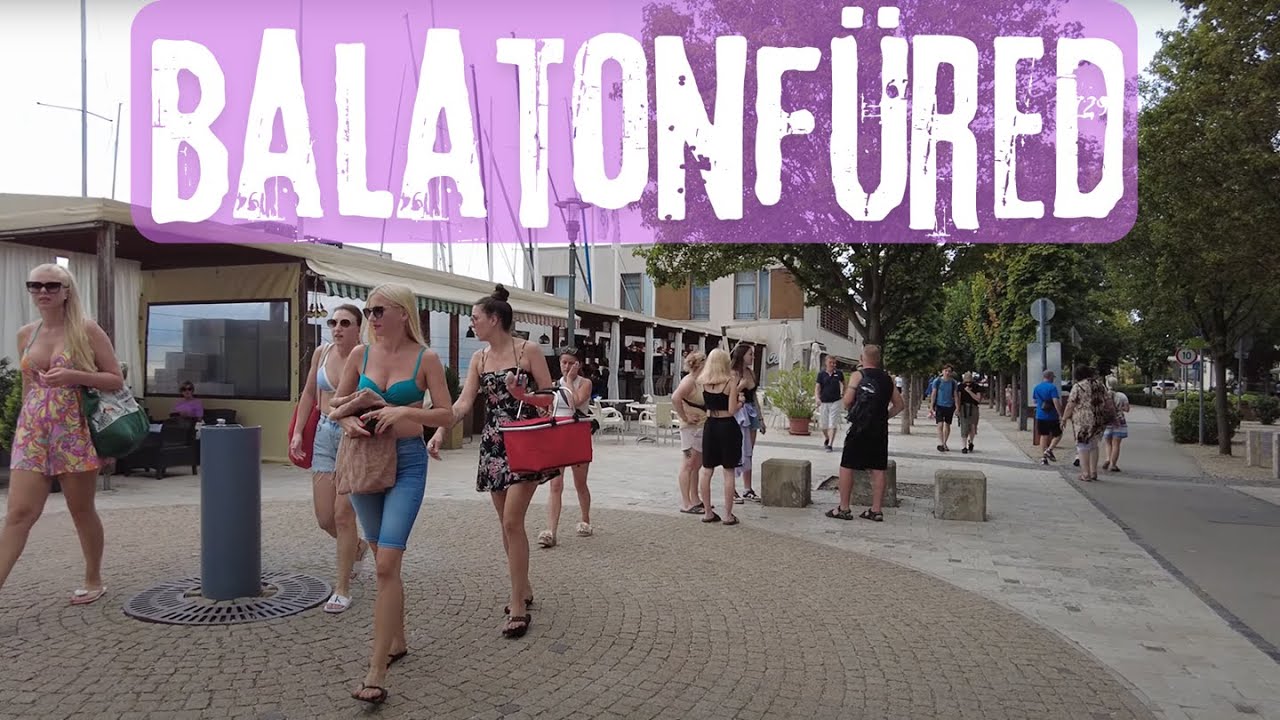 Balatonfüred - Tagore sétány - Vitorláskikötő [4k Ultra HD 60fps ]