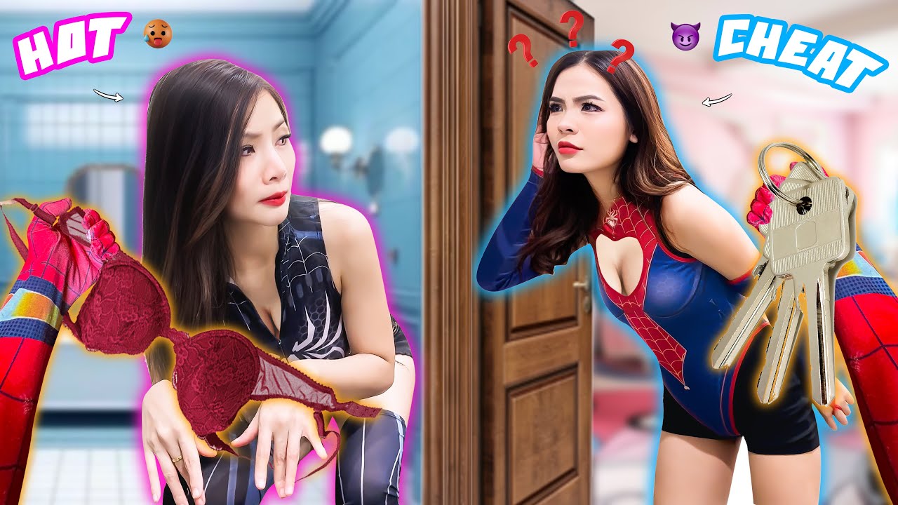 These SPIDER-GIRL wanna cheat with HOT BIKINI👙 (Romantic Adventures of Spider Man Parkour Chase)