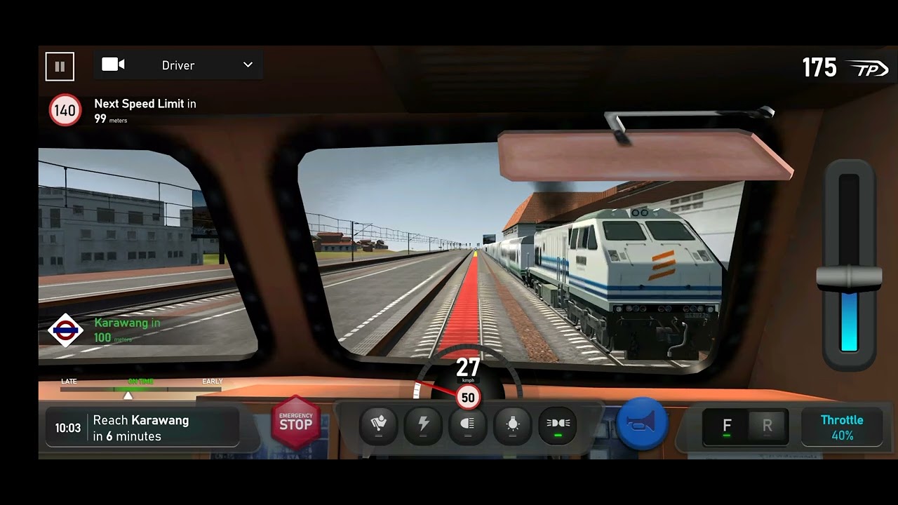 Coba lokomotif CC 206 di Indonesian train simulator