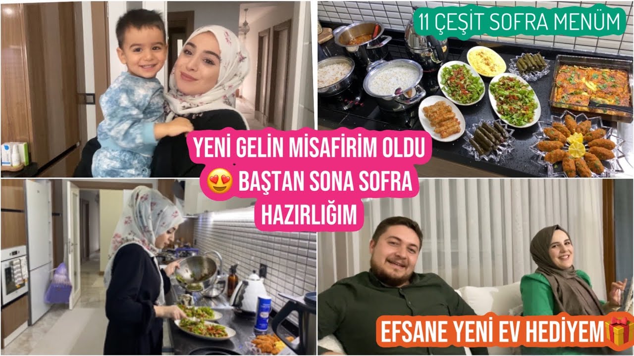 BAŞTAN SONA MİSAFİR SOFRA HAZIRLIĞIM, EFSANE YENİ EV HEDİYEM 😍, YENİ GELİNE NELER HAZIRLADIM❓