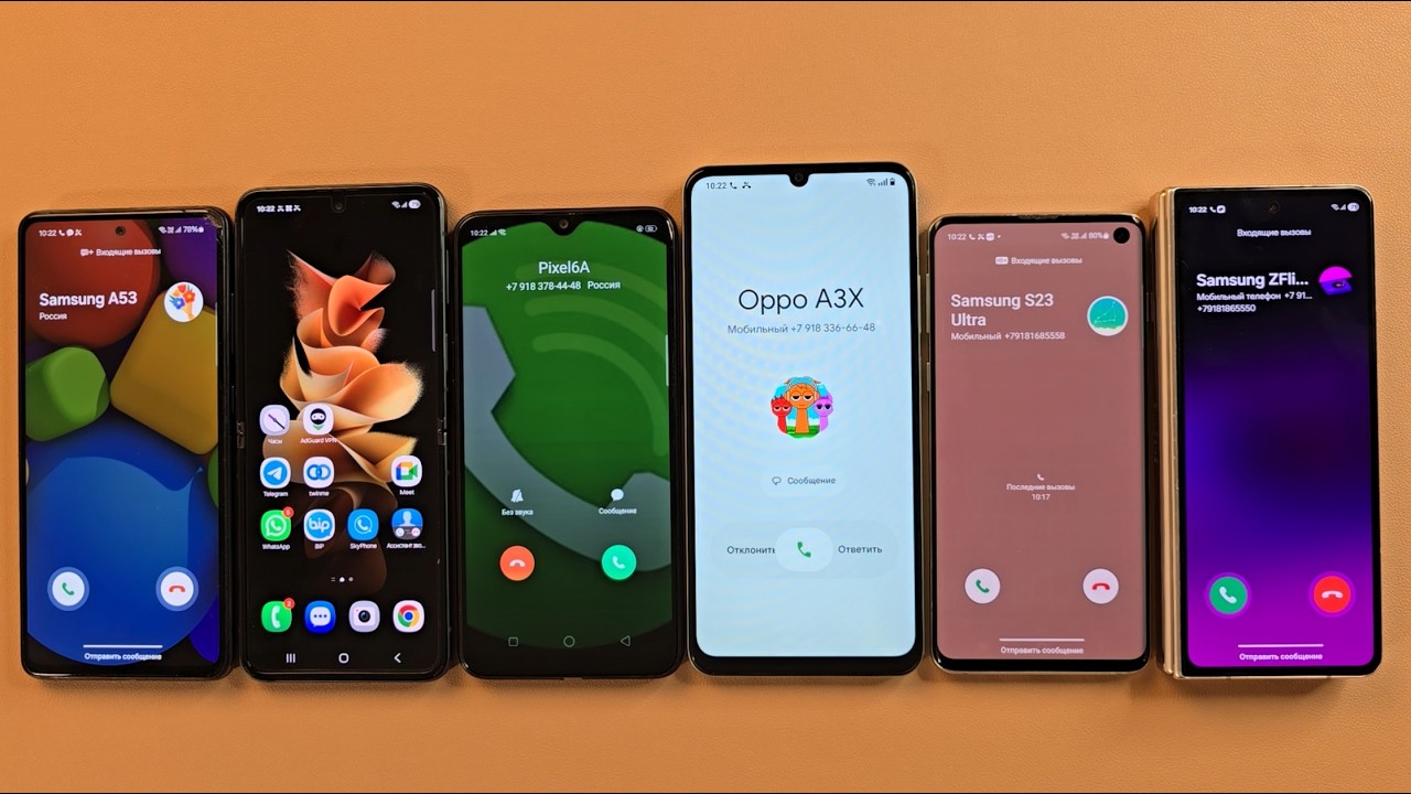 Samsung A52 Samsung ZFlip3 oppo A5S Realme 60x Samsung S10 Samsung Fold4 Guess Who Incoming calling