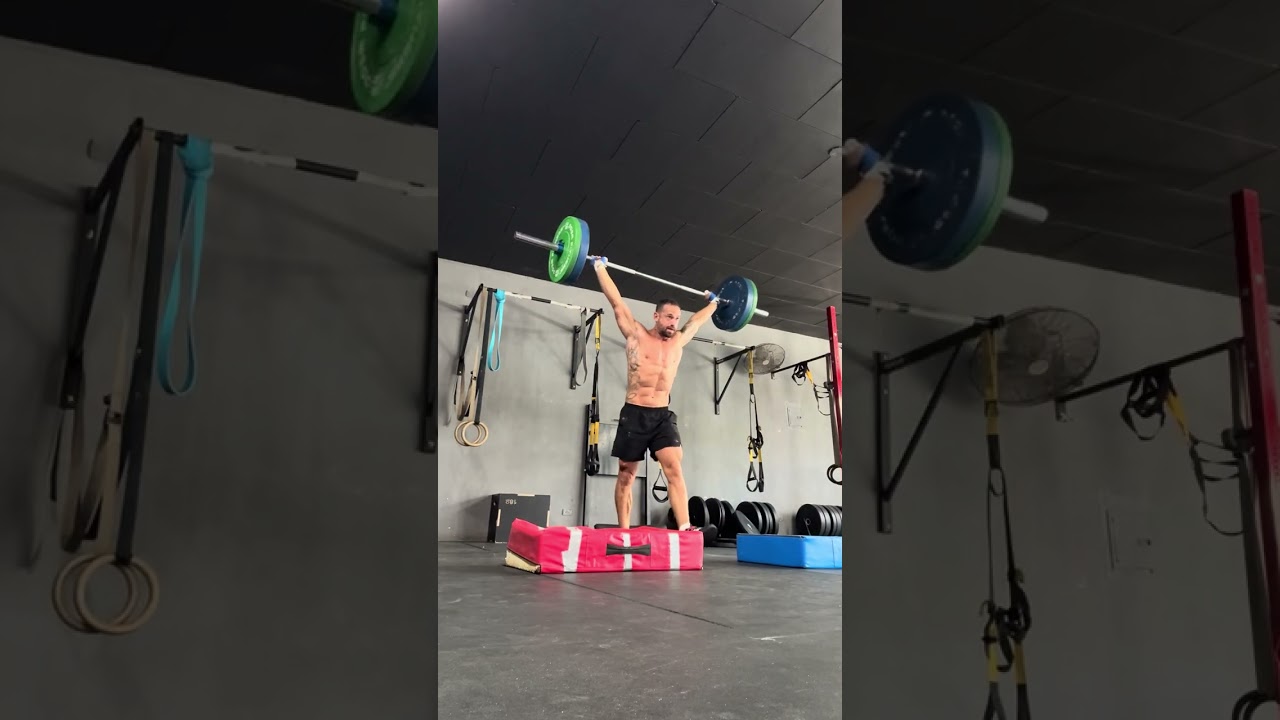 95lbs-195lbs-Power Snatch+Squat Snatch then 145lbsE30secondsX6