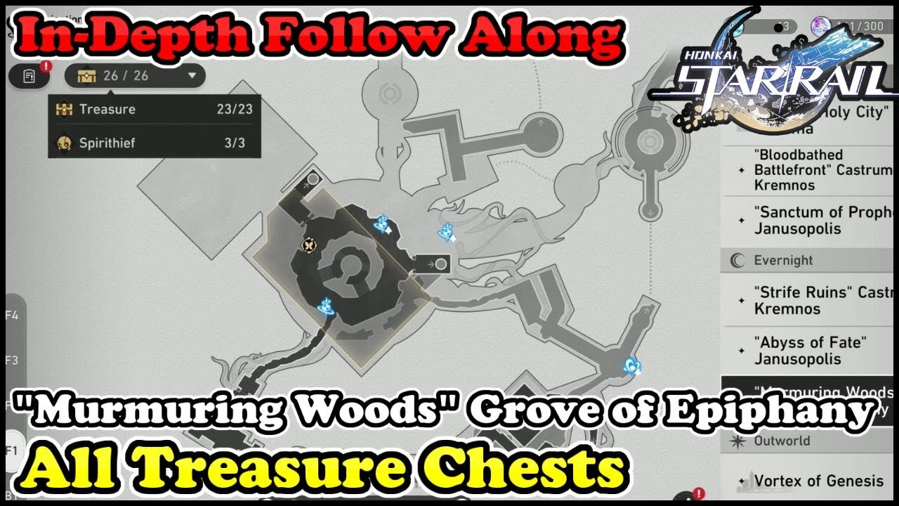 Honkai Star Rail - Murmuring Woods Grove of Epiphany All Chest Locations & Spirithief Location