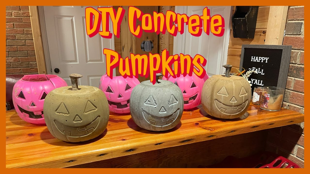 DIY Concrete Pumpkin Project