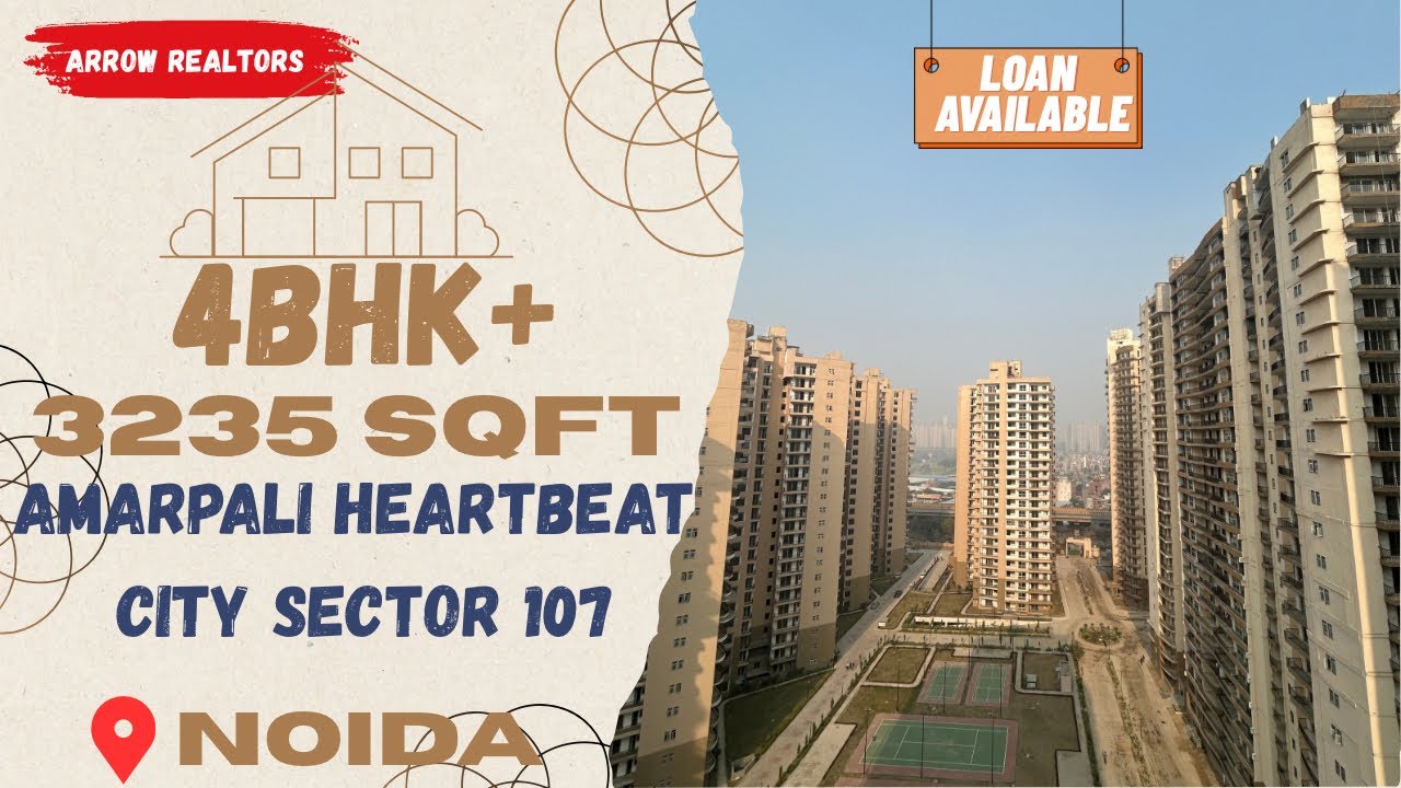 Amrapali Heartbeat City Sector 107 Noida | 4BHK 3235 Sqft | Luxury Resale Flat| 