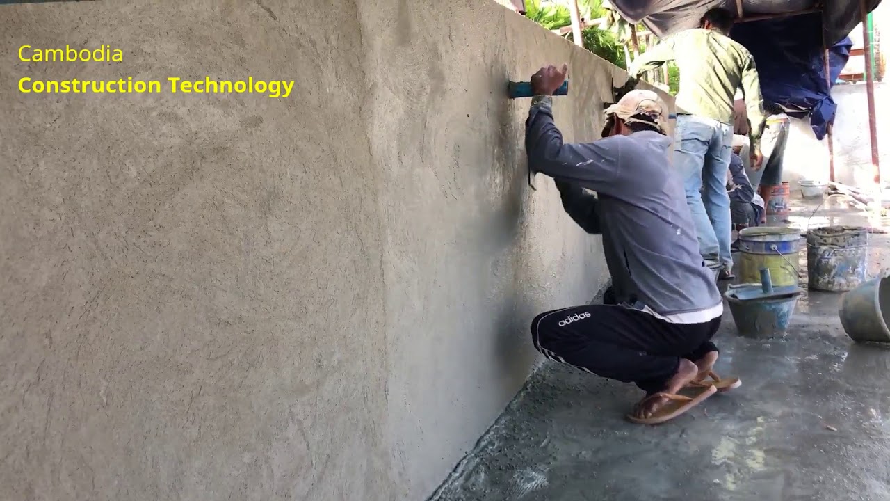 如何用水泥砂浆抹出非常平整的墙面！Making a very flat wall with cement