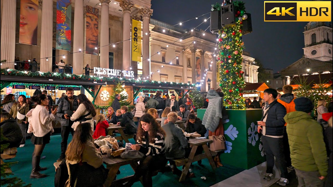 🎄Experience the MAGIC of 2024 London Christmas🎅🏼 A Walk from Southbank to Leicester Square [4K HDR]